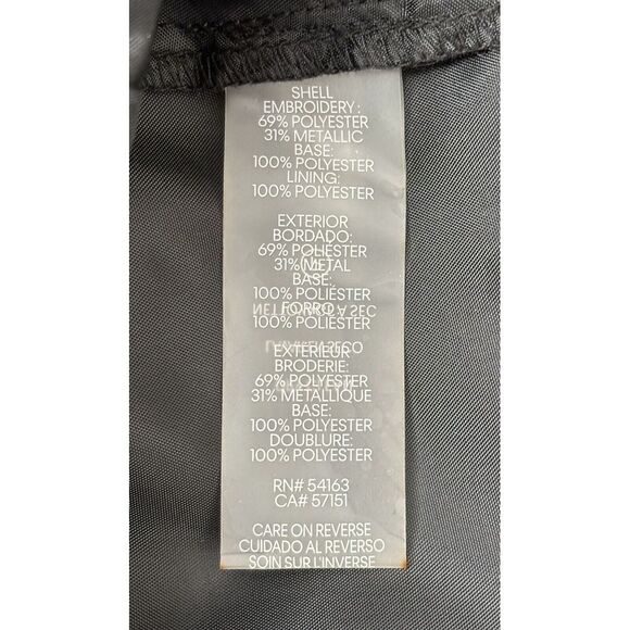 CALVIN KLEIN Sequin Mesh A-Line Party Dress Size‎ 2 Black Sleeveless V-Neck NWT - Picture 11 of 11